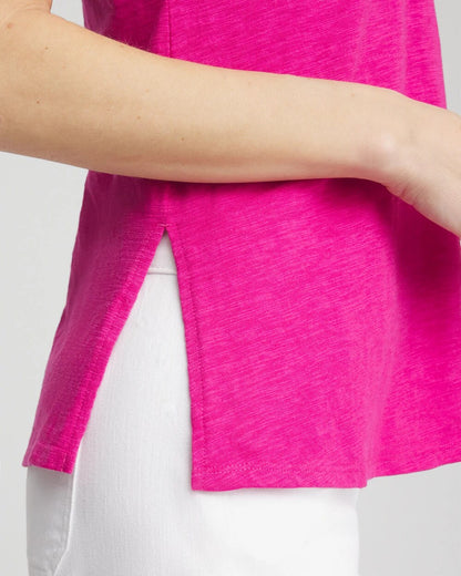 Chico's | Slub Sleeveless Collared Tunic/ Crushed Berries